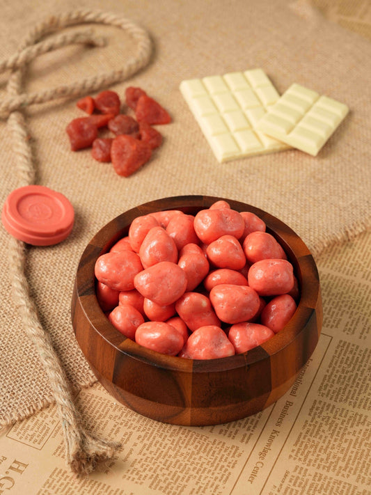 STRAWBERRY COATED WHITE CHOCOLATE - 200g