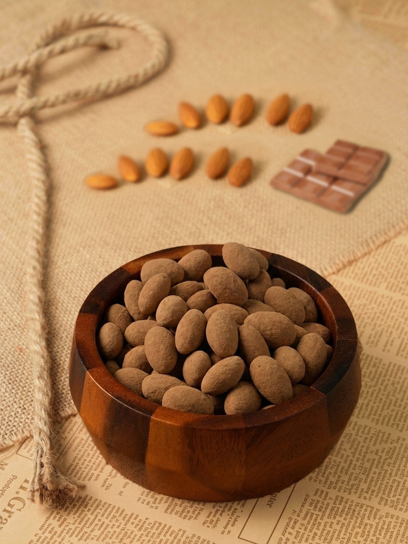 ALMOND COATED MILK CHOCOLATE COCOA POWDER - 300g