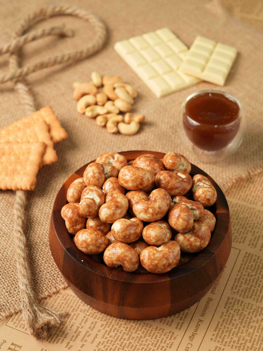 CASHEW COATED CRUNCHY BISCUIT AND CARAMEL CHOCOLATE - 200g